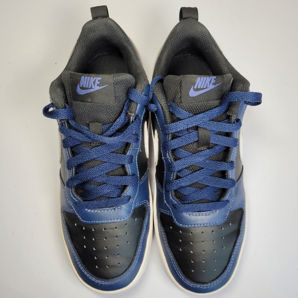 Nike Court Borough Low 2 GS 6Y Black and Navy Sneakers - Picture 2 of 8